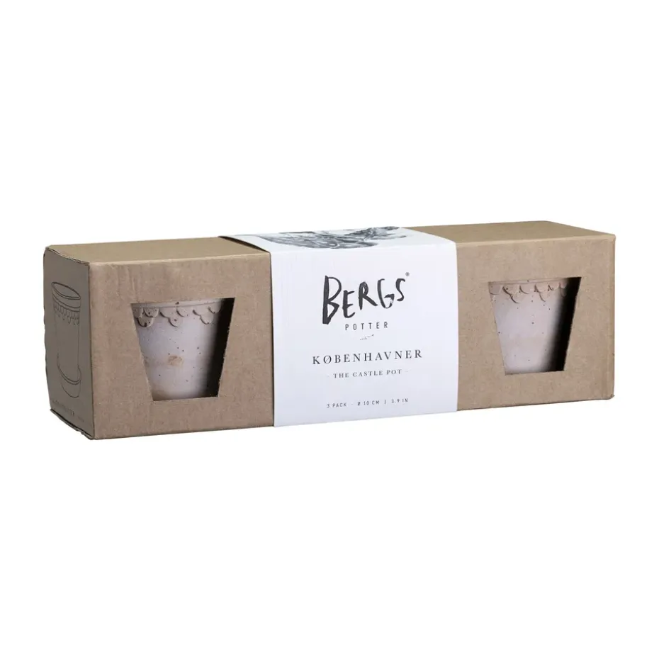 Cache-pot Københavner Ø10 cm, Lot de 3, Rose