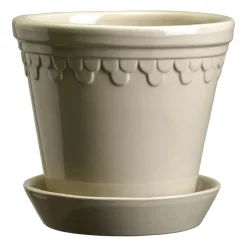 Cache-pot émaillé Københavner Ø16 cm, Sand Stone