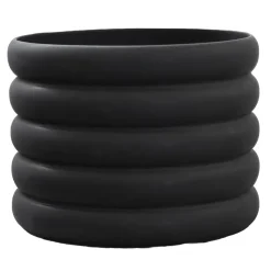 Cache-pot Mud noir, Grand, Ø 20 cm