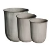 Cache-pot Out stripe, lot de 3, Beige