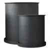 Cache-pot Plant pot, large, lot de 2, Black