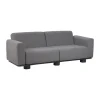 Canapé Bolster, Anthracite-teddy grey, 2,5 places