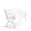 Canapé Byarum, Pin laqué blanc, pied blanc, 185 cm