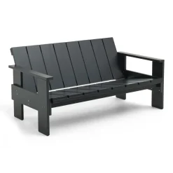 Canapé Crate Lounge en pin laqué, Black