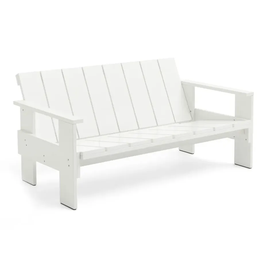 Canapé Crate Lounge en pin laqué, White