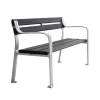 Canapé Joy, Lasure acajou noir, support en aluminium brut