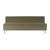 Canapé Modern Line 180x83x70 cm, Belsuede special FR 002-black