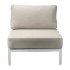 Canapé modulable Santander module central, Blanc-beige