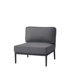 Canapé modulaire Conic, Cane-Line airtouch grey, simple, incl. coussins