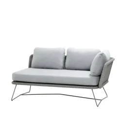 Canapé modulaire Horizon, Cane-Line Natté Light grey, gauche