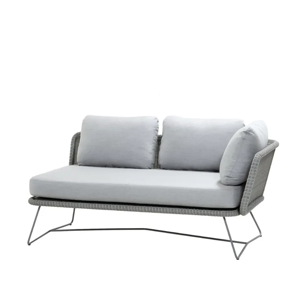 Canapé modulaire Horizon, Cane-Line Natté Light grey, gauche
