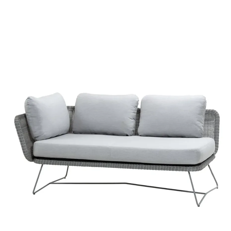 Canapé modulaire Horizon, Cane-Line Natté Light grey, droite
