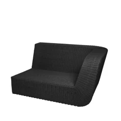 Canapé modulaire Savannah, Noir, gauche