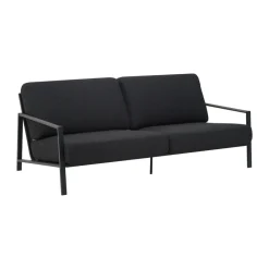 Canapé Naos, Noir-teddy black, 2,5 places