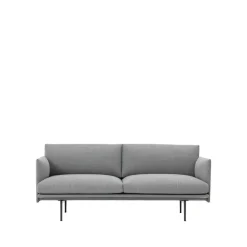 Canapé Outline 2 places, Fiord 151 grey-Black