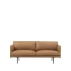 Canapé Outline 2 places, Refine leather cognac-Black