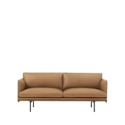 Canapé Outline 2 places, Refine leather cognac-Black