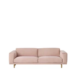 Canapé Rest, Canapé 3 places tissu steelcut trio 515 rose, pieds en chênen​