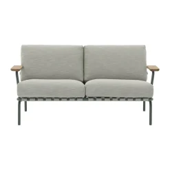 Canapé Settle 2 places, Ribbed Weave 2 Dark green