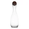 Carafe avec boule en liège Nature 1,5 l, Transparent-marron foncé