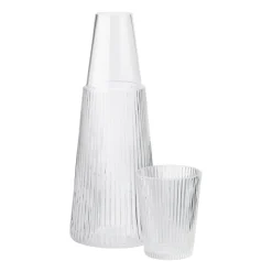 Carafe avec verre Pilastro, Clear