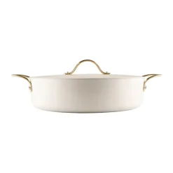 Casserole avec couvercle Heirol Royal Pearl Ø28 cm, Blanc-or