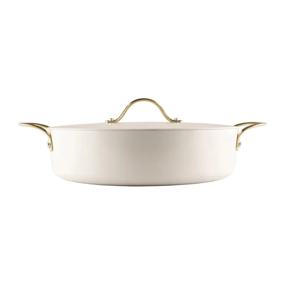 Casserole avec couvercle Heirol Royal Pearl Ø28 cm, Blanc-or