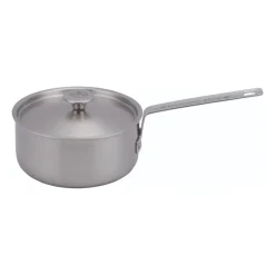 Casserole en acier inoxydable avec couvercle Inox, 2,4 l