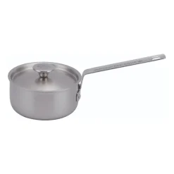 Casserole en acier inoxydable avec couvercle Inox, 1,2 l