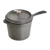 Casserole haute La Cocotte Staub gris graphite, 2,8 L