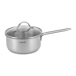 Casserole Nordwik avec couvercle en verre 1,9 litre, Acier inoxydable