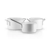 Casseroles en céramique Eva Trio White Line Slip-Let, 3 pièces, Acier inoxydable