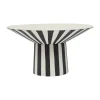 Centerpiece haut Toppu Ø30x17 cm, White-black