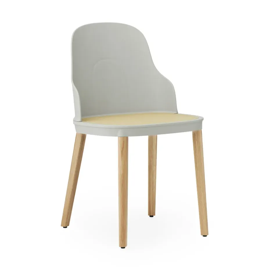 Chaise Allez Molded Wicker, Warm Grey-chêne