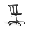Chaise Alt sur pied pivotant avec assise rembourrée en bouleau, Hallingdal 65-180 black-noir mat 99