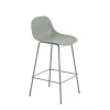Chaise de bar Fiber Tube à dossier 65 cm, dusty green