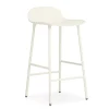 Chaise de bar Form Chair pieds en métal, blanc