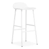 Chaise de bar Form pieds en métal 75 cm, blanc