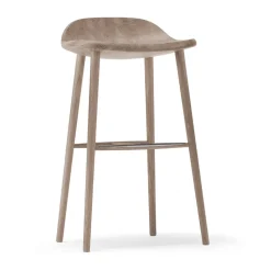 Chaise de bar Miss Holly H78, Chêne huilé blanc
