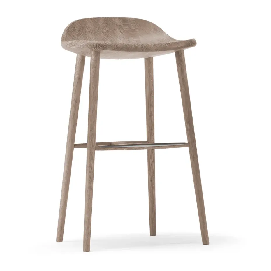 Chaise de bar Miss Holly H78, Chêne huilé blanc