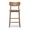 Chaise de bar Prima Vista, Marron/beige-chêne huilé