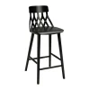 Chaise de bar Y5 63 cm, Frêne lasuré noir