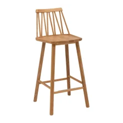 Chaise de bar ZigZag 63 cm, Chêne huilé