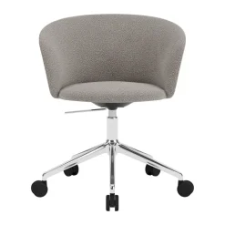 Chaise de bureau Kendo Swivel à 5 roulettes, Porcelain-polished aluminium