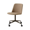 Chaise de bureau Rely HW23, tissu hallingdal 224 peanut, structure bronze