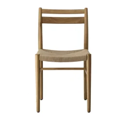 Chaise de salle à manger Fridhem, Papercord-laquered oak