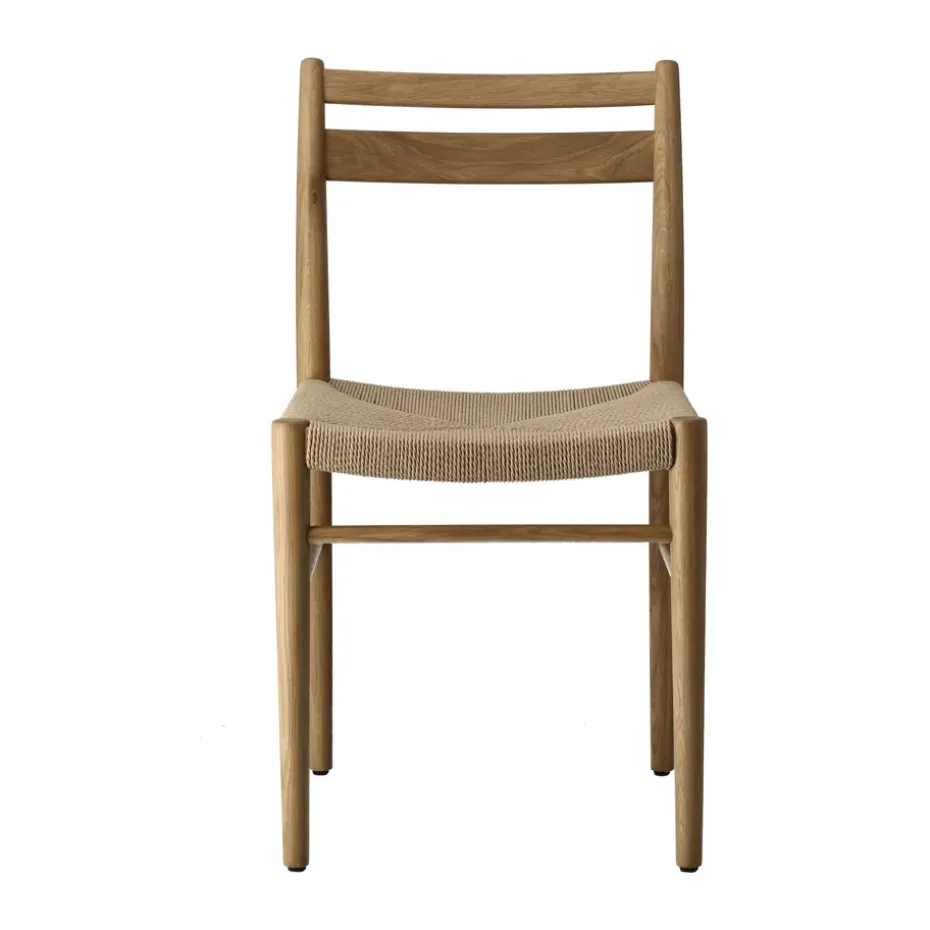 Chaise de salle à manger Fridhem, Papercord-laquered oak