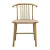 Chaise de salle à manger VIOR avec assise tressée, Chêne laqué-nature