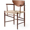 Chaise Drawn HM4 avec accoudoirs, Noyer