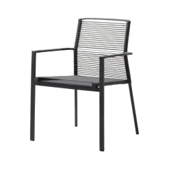 Chaise Edge avec accoudoirs, Anthracite